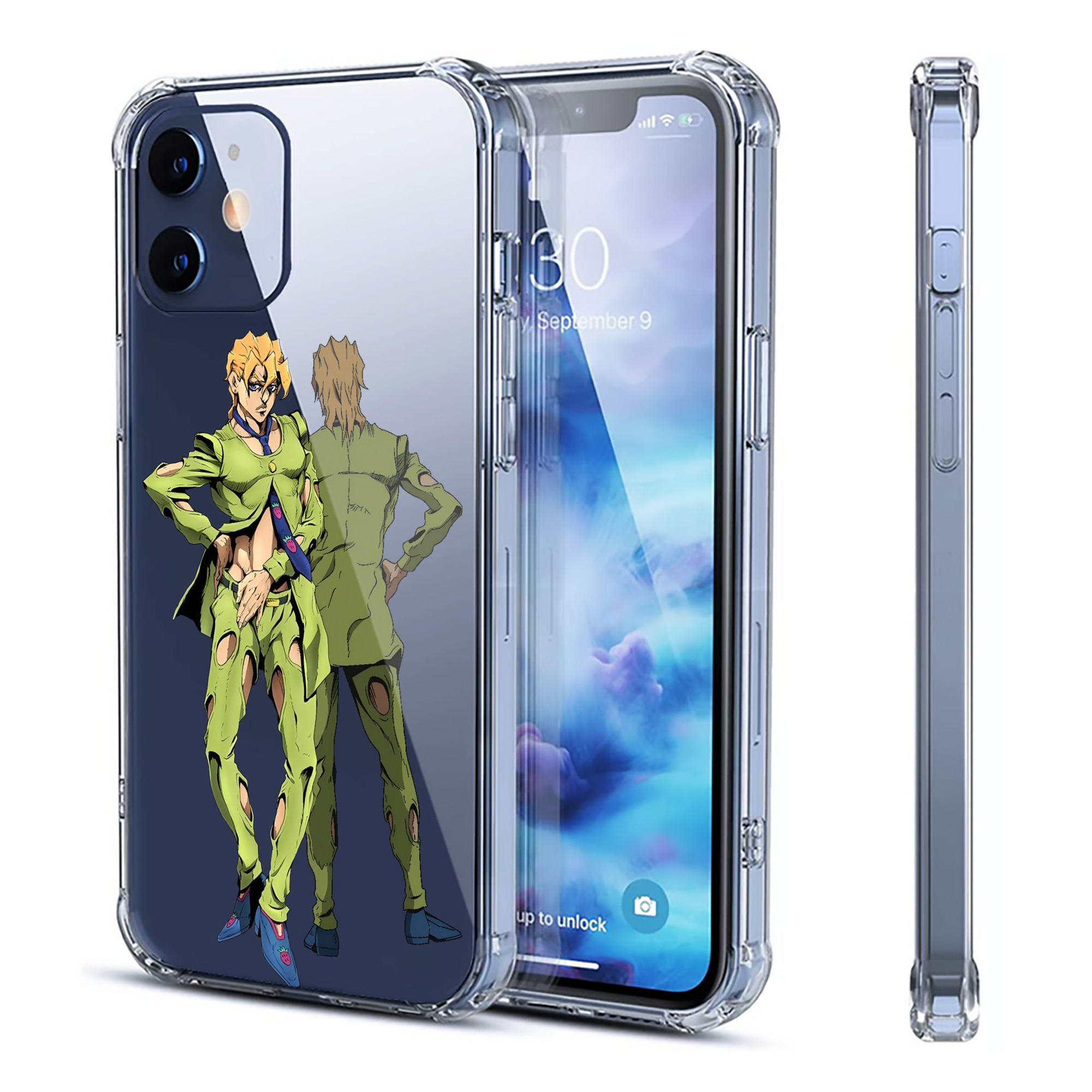 （画像用） ジョジョの奇妙な冒険 パンナコッタ?フー JoJo's Bizarre Adventure Pannacotta Fugo 【iPhone 12シリーズ対応】透明スマホケース（クリアソフトケース）